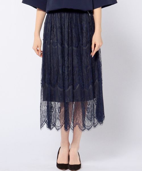 Another Edition（アナザーエディション）の「レースロングスカート/AE LACE LONG SK（スカート・レディース・ベージュ/ネイビー・フリー）」の13枚目の写真