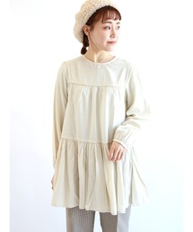 ehka sopo | ティアードチュニックブラウス(シャツ/ブラウス)