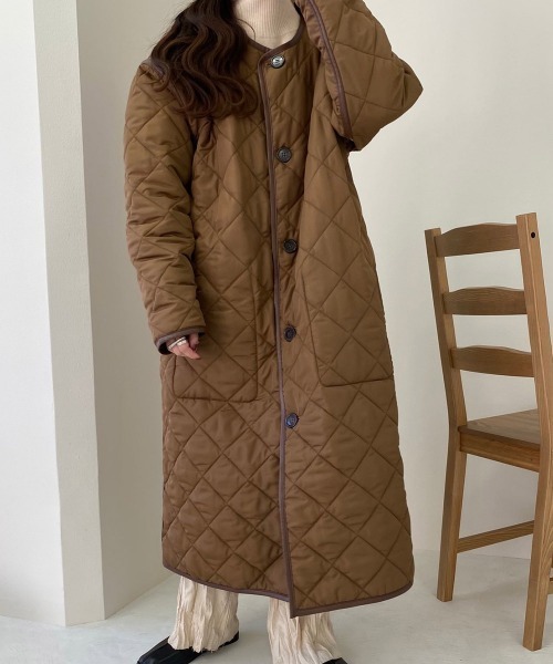 lawgy(ラウジー)の「original reversible quilting coat(その他アウター・レディース・ブラウン・FREE)」の7枚目の写真
