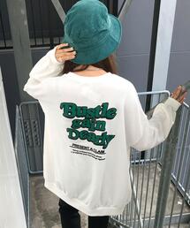 INGNI | Back発泡ロゴスウェットチュニック(Tシャツ/カットソー)