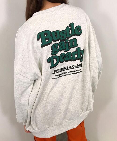INGNI（イング）の「Back発泡ロゴスウェットチュニック（Tシャツ/カットソー・レディース・ホワイト×グリーン/グリーン/ホワイト×ブルー/ブラック/オートミール・M）」の5枚目の写真