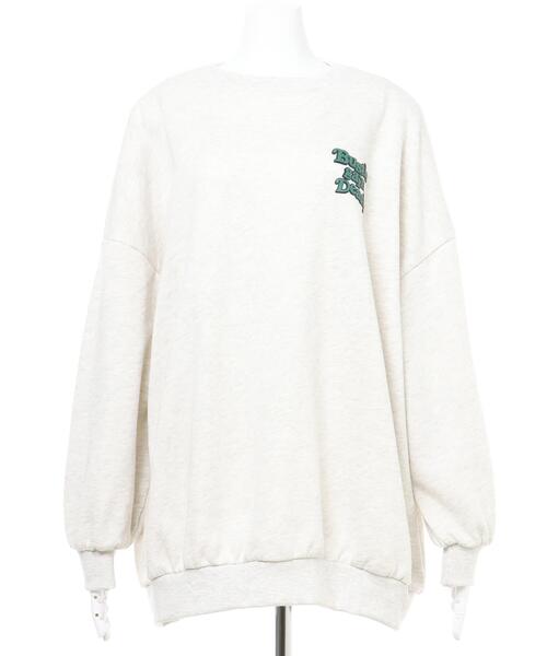 INGNI（イング）の「Back発泡ロゴスウェットチュニック（Tシャツ/カットソー・レディース・ホワイト×グリーン/グリーン/ホワイト×ブルー/ブラック/オートミール・M）」の6枚目の写真