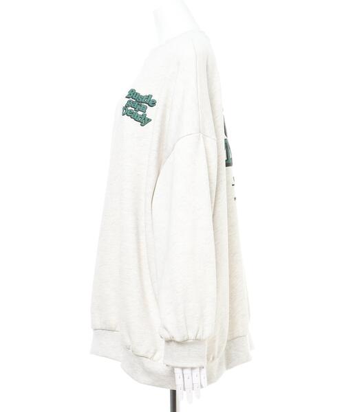 INGNI（イング）の「Back発泡ロゴスウェットチュニック（Tシャツ/カットソー・レディース・ホワイト×グリーン/グリーン/ホワイト×ブルー/ブラック/オートミール・M）」の7枚目の写真