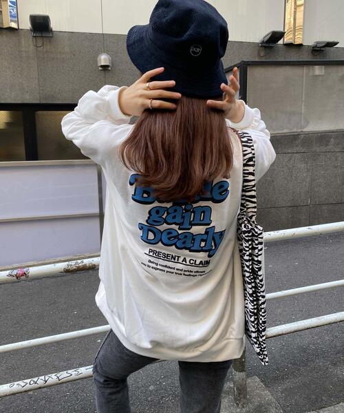 INGNI（イング）の「Back発泡ロゴスウェットチュニック（Tシャツ/カットソー・レディース・ホワイト×グリーン/グリーン/ホワイト×ブルー/ブラック/オートミール・M）」の10枚目の写真