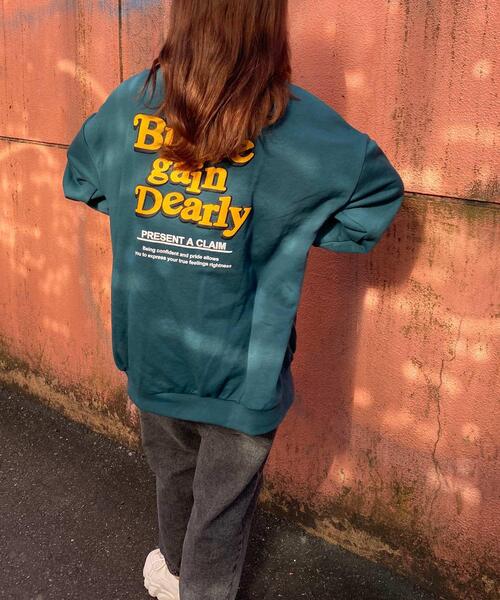 INGNI（イング）の「Back発泡ロゴスウェットチュニック（Tシャツ/カットソー・レディース・ホワイト×グリーン/グリーン/ホワイト×ブルー/ブラック/オートミール・M）」の13枚目の写真