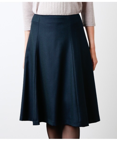 NEWYORKER(ニューヨーカー)の「シャンブレーボタニー 知的サーキュラースカート(スカート・レディース・グリーン系その他3/ダークグレー・7号/13号/11号)」の12枚目の写真