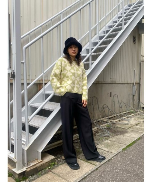 MOUSSY（マウジー）の「CENTER PRESS TUCK パンツ（その他パンツ・レディース・ブラック/ライトパープル/ライトベージュ・1/2/0）」の6枚目の写真