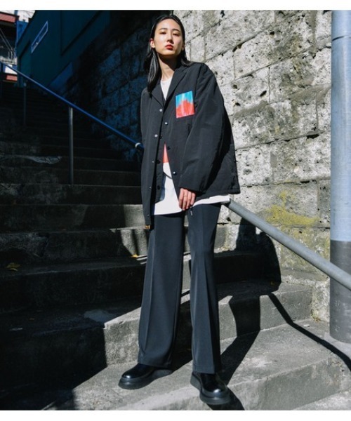 MOUSSY（マウジー）の「CENTER PRESS TUCK パンツ（その他パンツ・レディース・ブラック/ライトパープル/ライトベージュ・1/2/0）」の10枚目の写真