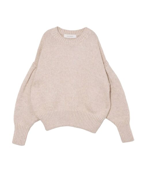 LAGUNAMOON（ラグナムーン）の「スリーブタックフォルムニットプルオーバー（ニット/セーター・レディース・ブラウン/アイボリー・FREE）」の2枚目の写真