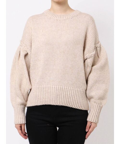 LAGUNAMOON（ラグナムーン）の「スリーブタックフォルムニットプルオーバー（ニット/セーター・レディース・ブラウン/アイボリー・FREE）」の14枚目の写真