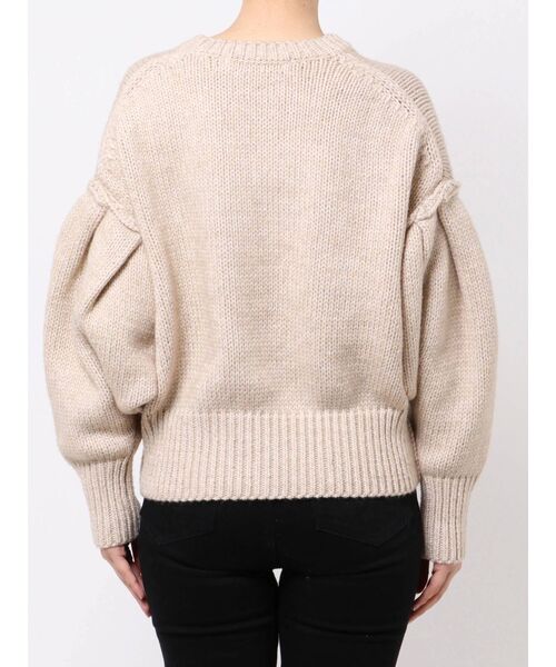 LAGUNAMOON（ラグナムーン）の「スリーブタックフォルムニットプルオーバー（ニット/セーター・レディース・ブラウン/アイボリー・FREE）」の9枚目の写真