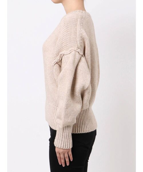 LAGUNAMOON（ラグナムーン）の「スリーブタックフォルムニットプルオーバー（ニット/セーター・レディース・ブラウン/アイボリー・FREE）」の12枚目の写真