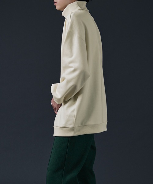 Ellno Loset（エルノロゼット）の「リブタートルスウェット（スウェット・メンズ・ブラック/アイボリー/ダークグリーン・MEDIUM/LARGE）」の5枚目の写真