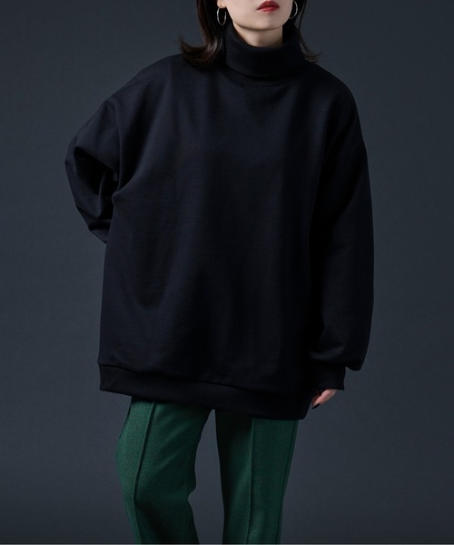 Ellno Loset（エルノロゼット）の「リブタートルスウェット（スウェット・メンズ・ブラック/アイボリー/ダークグリーン・MEDIUM/LARGE）」の12枚目の写真