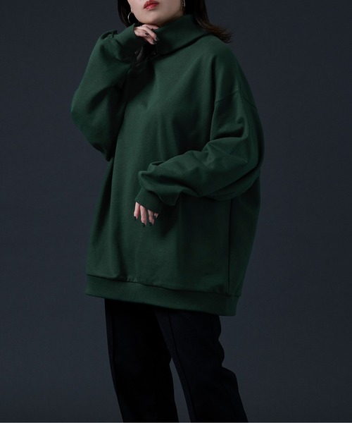 Ellno Loset（エルノロゼット）の「リブタートルスウェット（スウェット・メンズ・ブラック/アイボリー/ダークグリーン・MEDIUM/LARGE）」の19枚目の写真