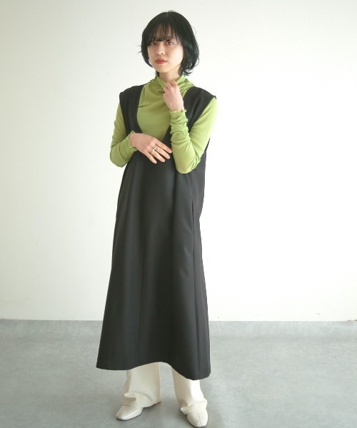 spoon store(スプーンストア)の「シアーハイネックインナー(シャツ/ブラウス・レディース・オレンジ/グリーン/チェック/ブラック/アイボリー/モカ・フリー)」の17枚目の写真