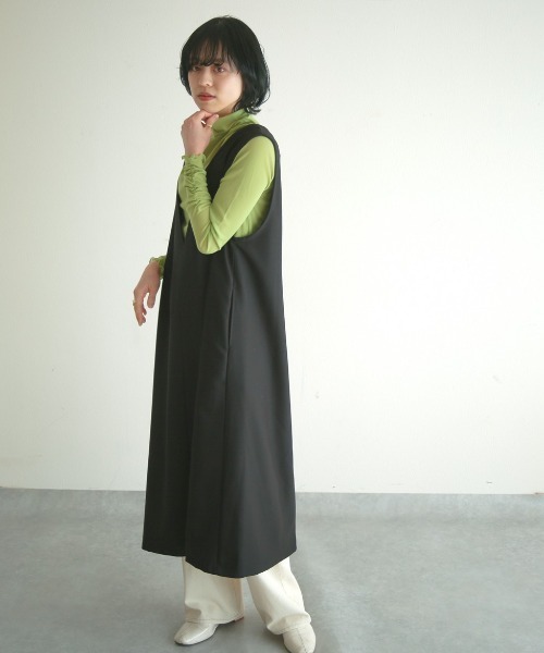 spoon store(スプーンストア)の「シアーハイネックインナー(シャツ/ブラウス・レディース・オレンジ/グリーン/チェック/ブラック/アイボリー/モカ・フリー)」の18枚目の写真