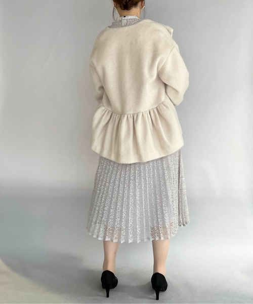 PICCIN(ピッチン)の「袖フレアアイリッシュレースブラウス(シャツ/ブラウス・レディース・ネイビー/グレイッシュベージュ・M)」の15枚目の写真
