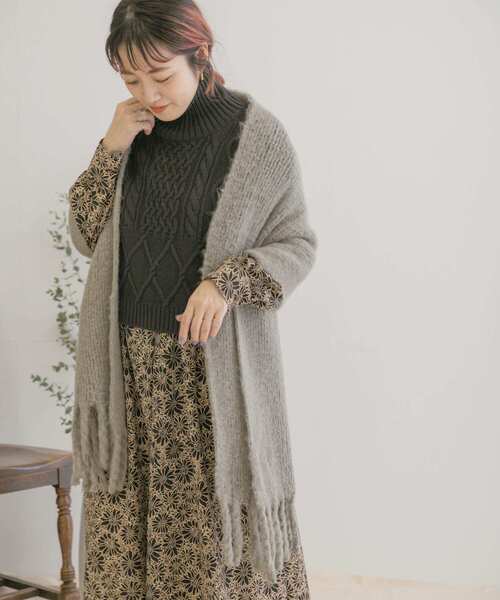 ITEMS URBANRESEARCH（アイテムズ アーバンリサーチ）の「リサイクルラッセルストール（ストール/ショール・レディース・ピンク/グレー/オフホワイト/ロイヤルブルー・ONE）」の9枚目の写真