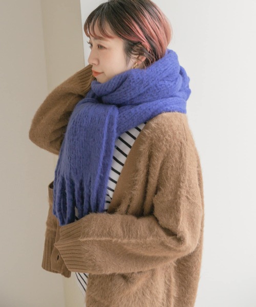 ITEMS URBANRESEARCH（アイテムズ アーバンリサーチ）の「リサイクルラッセルストール（ストール/ショール・レディース・ピンク/グレー/オフホワイト/ロイヤルブルー・ONE）」の18枚目の写真