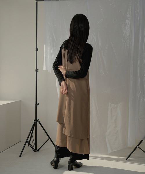 see through uneven cami op（ワンピース）｜TUS.（タス）の  