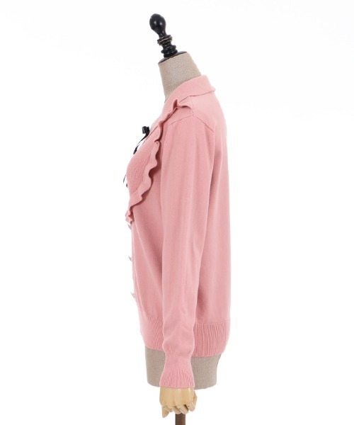 axes femme POETIQUE（アクシーズファムポエティック）の「リボンブローチ付ニットＰＯ（ニット/セーター・レディース・ピンク/キナリ/ブラック・MEDIUM）」の22枚目の写真