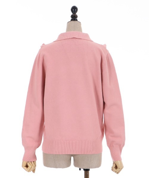 axes femme POETIQUE（アクシーズファムポエティック）の「リボンブローチ付ニットＰＯ（ニット/セーター・レディース・ピンク/キナリ/ブラック・MEDIUM）」の21枚目の写真