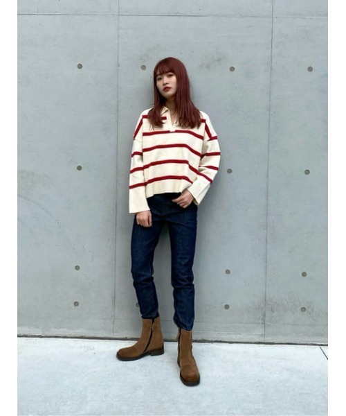 MOUSSY(マウジー)の「FLAT TOE SHORT ブーツ(ブーツ・レディース・ブラウン/ブラック・SMALL/LARGE/MEDIUM)」の13枚目の写真