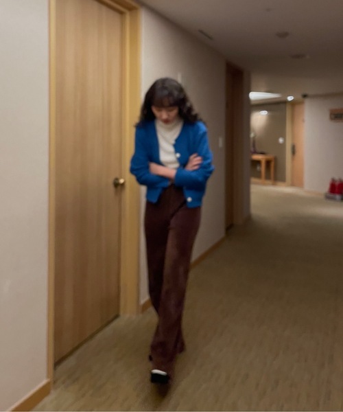 Didot.showroom（ディドット ショールーム）の「コーデュロイスウェットパンツ（スウェットパンツ・レディース・ダークグリーン/ブラウン/オリーブ/ピンク/オレンジ/サンドベージュ・FREE）」の14枚目の写真