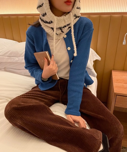 Didot.showroom（ディドット ショールーム）の「コーデュロイスウェットパンツ（スウェットパンツ・レディース・ダークグリーン/ブラウン/オリーブ/ピンク/オレンジ/サンドベージュ・FREE）」の12枚目の写真