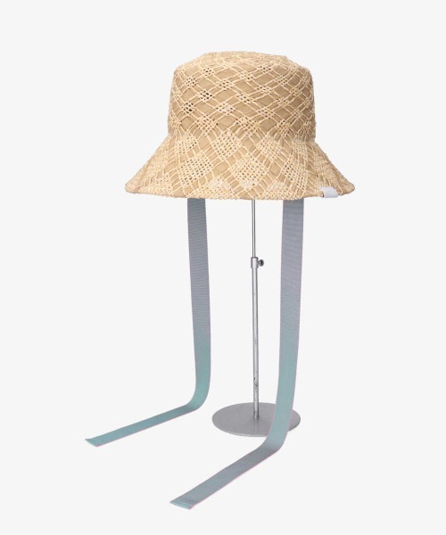 arth(アース)の「arth Symphonic Ribbon Bucket(ハット・レディース・ベージュ/グレー/ライトベージュ・57cm)」の2枚目の写真