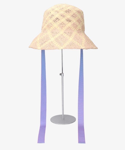 arth(アース)の「arth Symphonic Ribbon Bucket(ハット・レディース・ベージュ/グレー/ライトベージュ・57cm)」の4枚目の写真