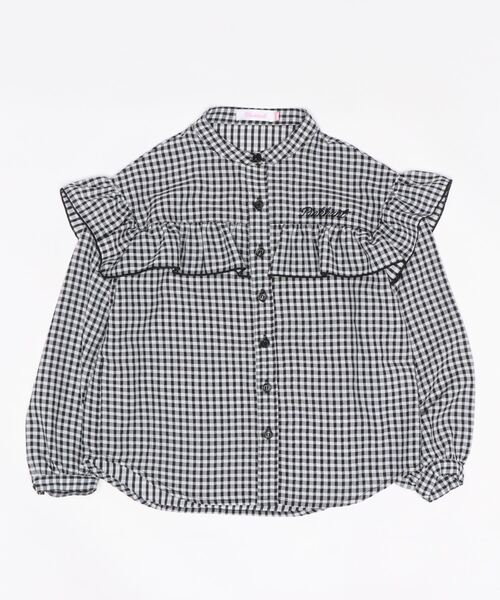 PINKHUNT(ピンクハント)の「PINKHUNT フリルブラウスシャツ 6529K(シャツ/ブラウス・キッズ・ブラック/ホワイト・160cm/150cm/140cm/130cm/120cm)」の4枚目の写真