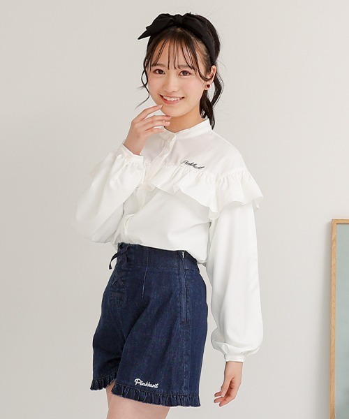 PINKHUNT(ピンクハント)の「PINKHUNT フリルブラウスシャツ 6529K(シャツ/ブラウス・キッズ・ブラック/ホワイト・160cm/150cm/140cm/130cm/120cm)」の10枚目の写真