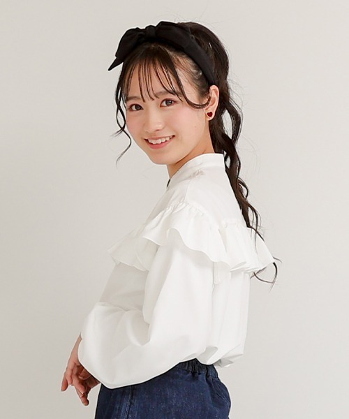 PINKHUNT(ピンクハント)の「PINKHUNT フリルブラウスシャツ 6529K(シャツ/ブラウス・キッズ・ブラック/ホワイト・160cm/150cm/140cm/130cm/120cm)」の9枚目の写真