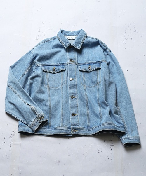 SPINNS（スピンズ）の「【ゆったりシルエット】ビッグデニムＧジャン（デニムジャケット・メンズ・ブラック/ブルー・ONESIZE）」の9枚目の写真