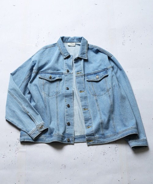 SPINNS（スピンズ）の「【ゆったりシルエット】ビッグデニムＧジャン（デニムジャケット・メンズ・ブラック/ブルー・ONESIZE）」の10枚目の写真