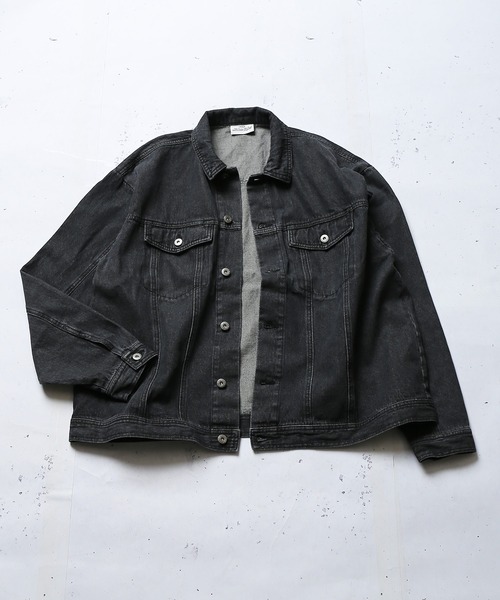 SPINNS（スピンズ）の「【ゆったりシルエット】ビッグデニムＧジャン（デニムジャケット・メンズ・ブラック/ブルー・ONESIZE）」の22枚目の写真