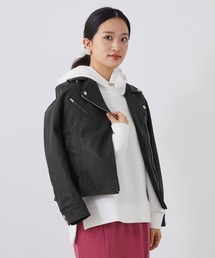 フェイクレザー ライダースジャケット【ダブル】