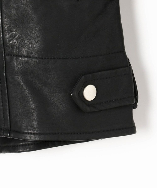 NICOLE white（ニコルホワイト）の「フェイクレザー ライダースジャケット【ダブル】（ライダースジャケット・レディース・ベージュ/ブラック/アッシュグレー・MEDIUM/LARGE）」の14枚目の写真