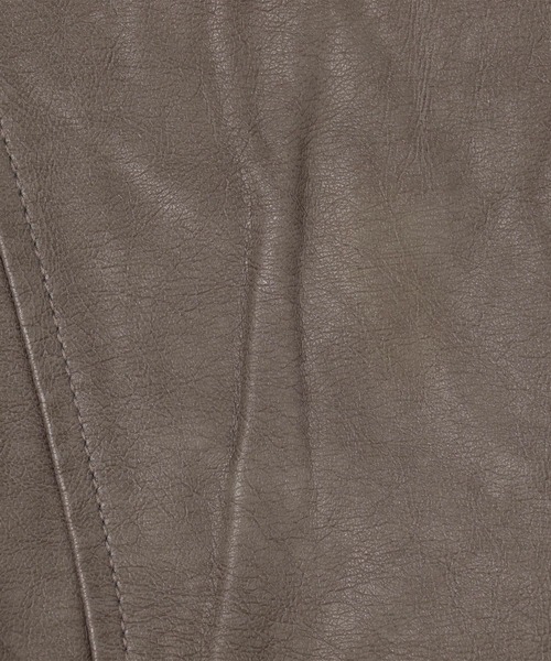 NICOLE white（ニコルホワイト）の「フェイクレザー ライダースジャケット【ダブル】（ライダースジャケット・レディース・ベージュ/ブラック/アッシュグレー・MEDIUM/LARGE）」の20枚目の写真