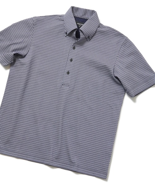 MEN'S BIGI(メンズビギ)の「【COOLMAX】ニットサッカーポロシャツ ACTIVE TAILORライン(ポロシャツ・メンズ・ホワイト/ブラック/ネイビー/ブルー・01/02/03/04)」の4枚目の写真