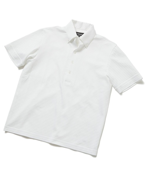 MEN'S BIGI(メンズビギ)の「【COOLMAX】ニットサッカーポロシャツ ACTIVE TAILORライン(ポロシャツ・メンズ・ホワイト/ブラック/ネイビー/ブルー・01/02/03/04)」の15枚目の写真