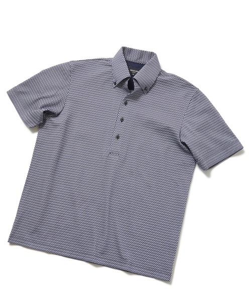 MEN'S BIGI(メンズビギ)の「【COOLMAX】ニットサッカーポロシャツ ACTIVE TAILORライン(ポロシャツ・メンズ・ホワイト/ブラック/ネイビー/ブルー・01/02/03/04)」の19枚目の写真