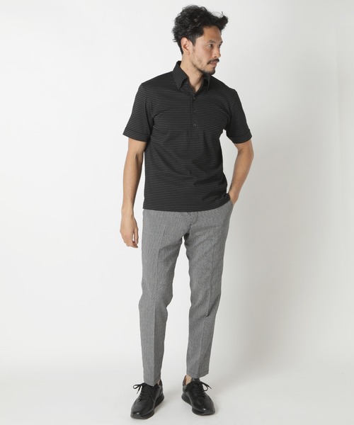 MEN'S BIGI(メンズビギ)の「【COOLMAX】ニットサッカーポロシャツ ACTIVE TAILORライン(ポロシャツ・メンズ・ホワイト/ブラック/ネイビー/ブルー・01/02/03/04)」の11枚目の写真