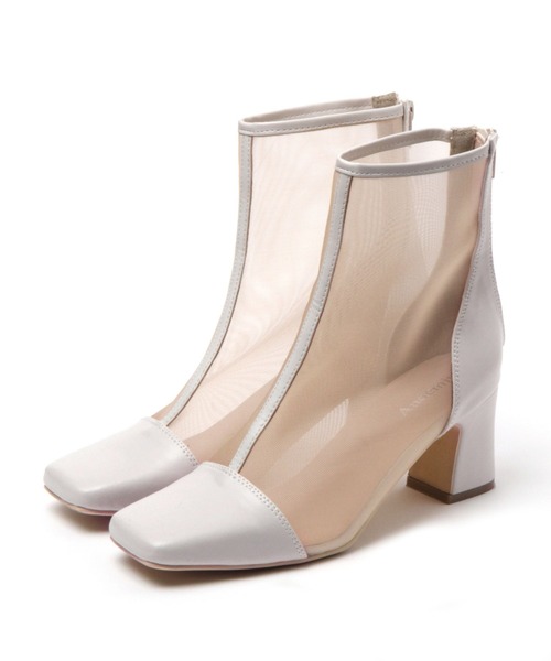 Andemiu（アンデミュウ）の「シアーショートブーツ266231（ブーツ・レディース・アイボリー/ブラック・SMALL/MEDIUM/LARGE）」の10枚目の写真