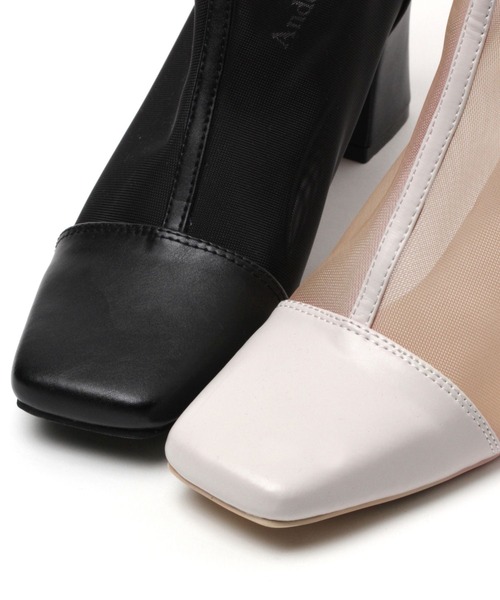 Andemiu（アンデミュウ）の「シアーショートブーツ266231（ブーツ・レディース・アイボリー/ブラック・SMALL/MEDIUM/LARGE）」の15枚目の写真