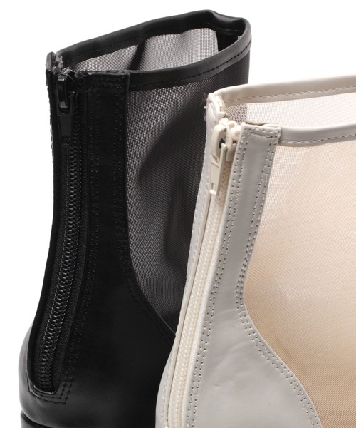 Andemiu（アンデミュウ）の「シアーショートブーツ266231（ブーツ・レディース・アイボリー/ブラック・SMALL/MEDIUM/LARGE）」の16枚目の写真