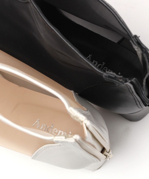 Andemiu（アンデミュウ）の「シアーショートブーツ266231（ブーツ・レディース・アイボリー/ブラック・SMALL/MEDIUM/LARGE）」の18枚目の写真