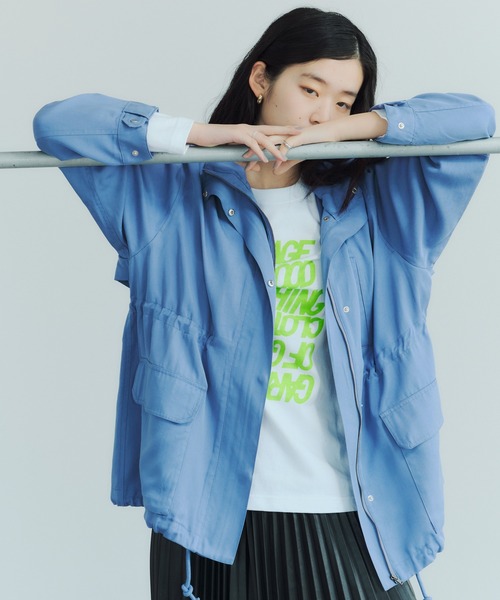 GARAGE OF GOOD CLOTHING（ガレージオブグッドクロージング）の「ショート丈ミリタリージャケット（ブルゾン・レディース・ブルー/カーキ/ベージュ・FREE）」の3枚目の写真